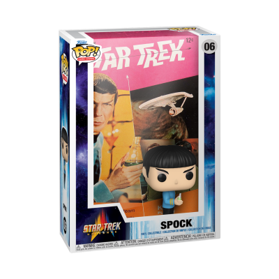 Boneco Funko Pop! de Spock da série Star Trek em embalagem