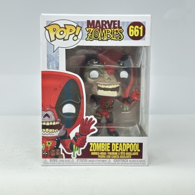 Figura colecionável Pop! Marvel Zombies Zombie Deadpool na caixa