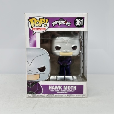 Caixa de figura de vinil Hawk Moth da coleção POP! Animation Miraculous nº 361