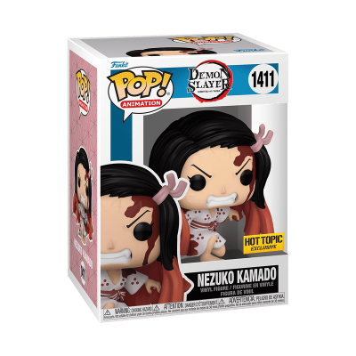 Figura Funko Pop! da Nezuko Kamado da série Demon Slayer na embalagem.