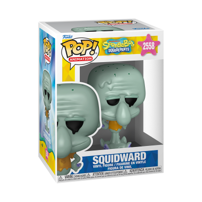 Figura de vinil Squidward na caixa de embalagem oficial Funko Pop Animation