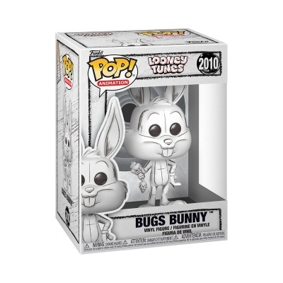 Figura de vinil Funko Pop! de Bugs Bunny em branco e preto na caixa