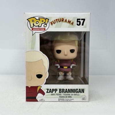 Figura Funko Pop! Zapp Brannigan de Futurama na embalagem