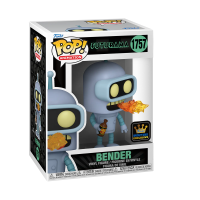 Figura Funko Pop! de vinil Bender da série Futurama na caixa