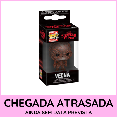 Chaveiro Pocket Pop! Vecna de Stranger Things em embalagem preta e vermelha