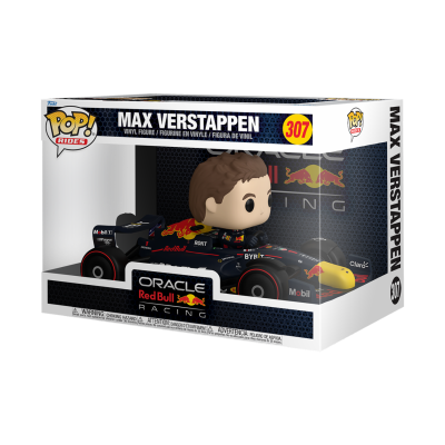 Figura Pop! Max Verstappen no carro Red Bull Racing na caixa