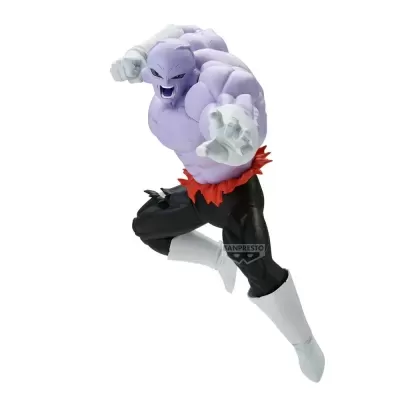 Figura de ação Banpresto personagem musculado lilás em pose de ataque