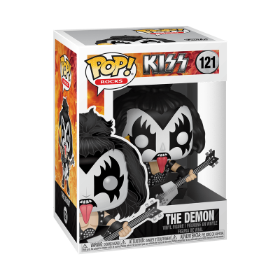 Figura Funko Pop! Rocks KISS The Demon número 121 na caixa