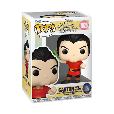 Figura Funko Pop de Gaston da Disney com espelho, da coleção Beauty and the Beast