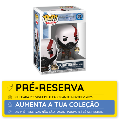 Funko Pop! Games Kratos with Mimirs Head God of War Ragnarok em caixa