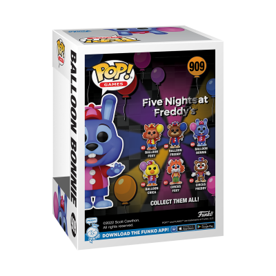 Caixa de brinquedo Pop! Games Five Nights at Freddy's com personagens colecionáveis e balões