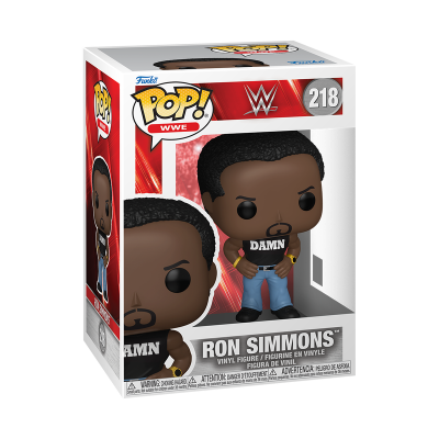 Figura de vinil Funko Pop WWE Ron Simmons na caixa