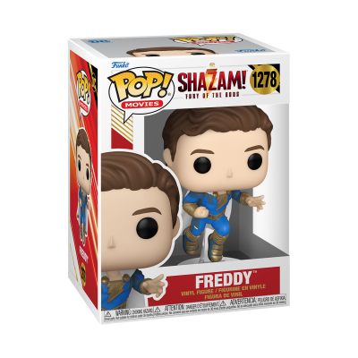 Figura Funko Pop! Freddy Shazam Fury of the Gods número 1278 em embalagem