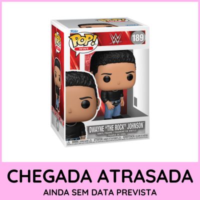 Funko Pop! vinil de Dwayne The Rock Johnson em caixa WWE número 189