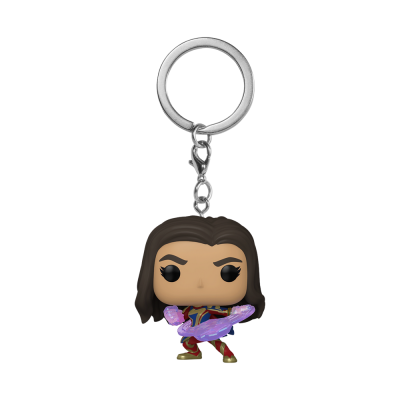 Chaveiro Funko Pop personagem feminino com anilha metálica