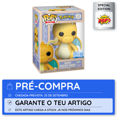 Funko Pop! Dragonite Pokémon vinil na caixa