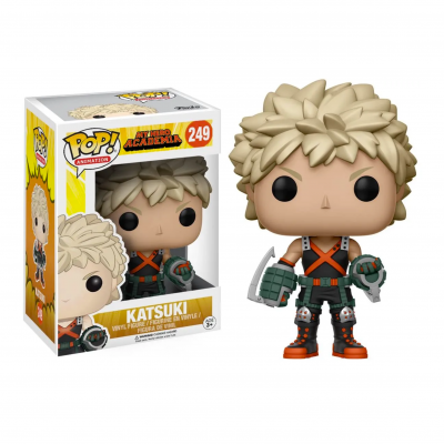 Funko Pop vinil do personagem Katsuki de My Hero Academia com caixa