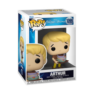 Funko Pop Arthur do filme The Sword in the Stone em embalagem