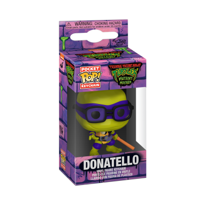 Figura de vinil Donatello chaveiro na embalagem Teenage Mutant Ninja Turtles