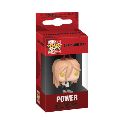 Chaveiro Funko Pop Pocket da personagem Power do anime Chainsaw Man em caixa vermelha