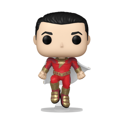 Figura Funko Pop de super-herói com fato vermelho e dourado e capa branca