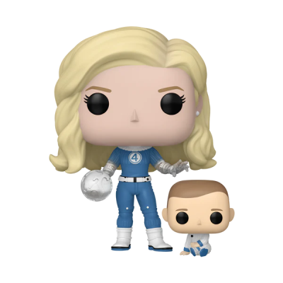 Figura Funko Pop de adulto e criança com fato azul