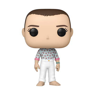 Figura Funko Pop com camisa floral e calças brancas