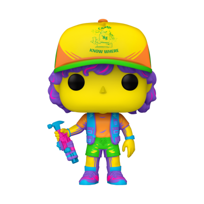 Figura Funko Pop colorida com boné amarelo e roupa casual