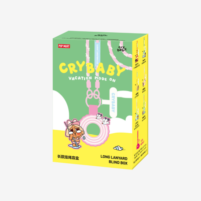 Embalagem colorida da caixa surpresa Cry Baby Vacation Mode On da POP MART