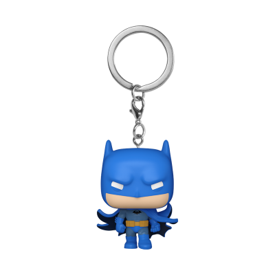 Chaveiro Funko Pop do Batman azul com capa e máscara