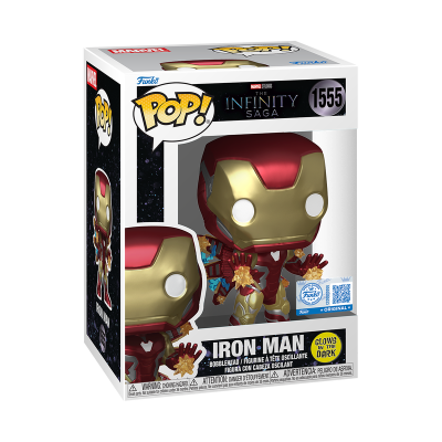 Figura Funko Pop! Iron Man da Infinity Saga na caixa