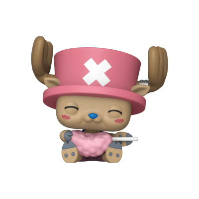 Figura Funko Pop castanha com chapéu rosa e coração rosa