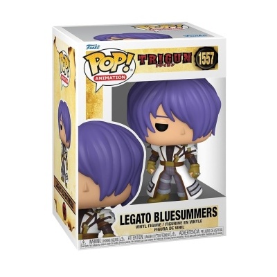 Funko Pop! Legato Bluesummers da série TRIGUN em caixa de embalagem