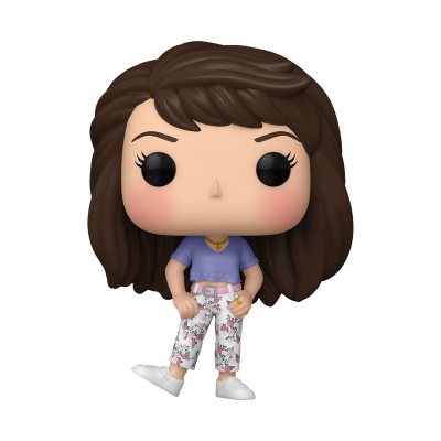 Figura Funko Pop feminina com roupa colorida e padrão floral