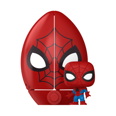 Brinquedo inflável vermelho e figura de ação Homem-Aranha