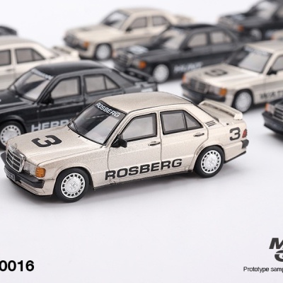 Miniaturas de carros de corrida Mercedes-Benz preto e bege com números e nomes