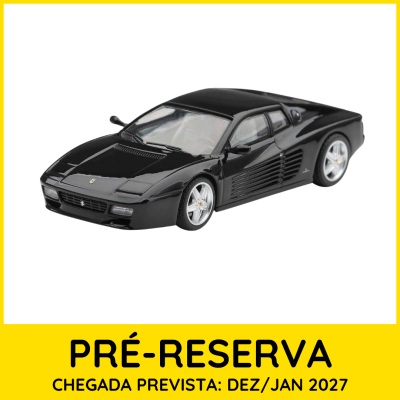 Miniatura de carro desportivo preto com texto pré-reserva