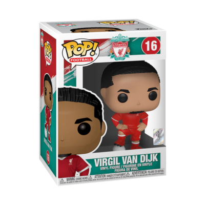 Figura de vinil Virgil van Dijk Liverpool em caixa POP! Football número 16