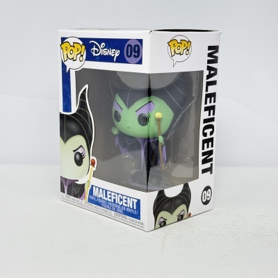 Figura colecionável Pop! da Disney Maleficent na caixa