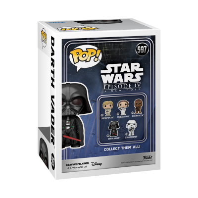 Caixa Funko Pop! Darth Vader Star Wars Episode IV A New Hope número 597