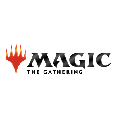 Logótipo Magic: The Gathering com símbolo laranja e texto preto