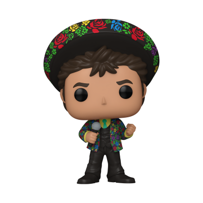 Figura Funko Pop com casaco e chapéu floridos