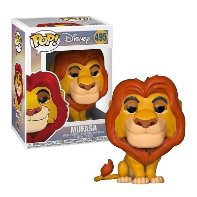 Figura Pop! Disney Mufasa vinil número 495 com embalagem