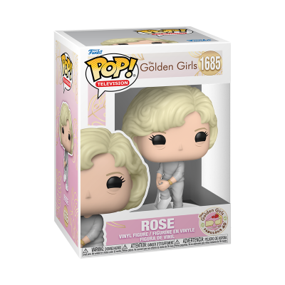 Figura Funko Pop da personagem Rose da série The Golden Girls, número 1685, feita de vinil.