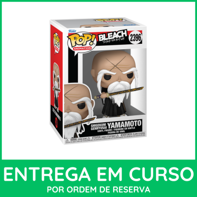 Figura Funko Pop! Shigekuni Genryusai Yamamoto de Bleach em caixa de embalagem