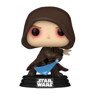 Figura Funko Pop Star Wars com capa castanha e base preta