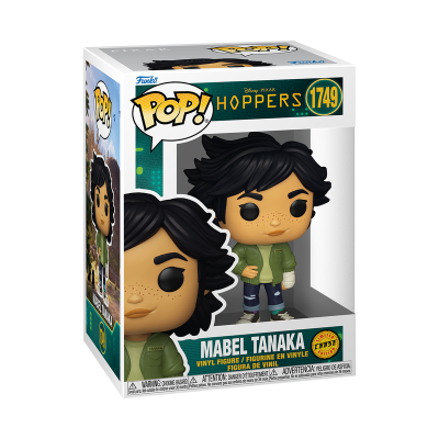 Funko Pop de Mabel Tanaka da série Disney Pixar Hoppers na embalagem