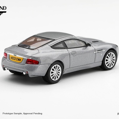 Miniatura carro desportivo cinzento Aston Martin James Bond
