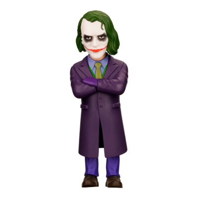 Boneco Joker com casaco roxo e cabelo verde