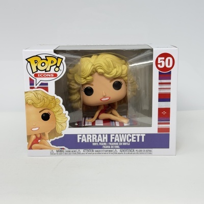 Boneco Funko Pop! Icons Farrah Fawcett nº 50 em caixa